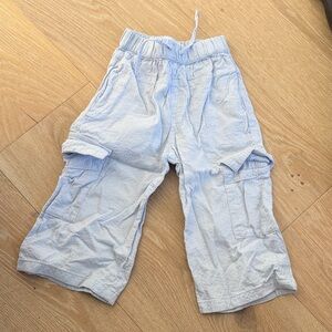 Zara Kids Cotton Cargo Pants light blue